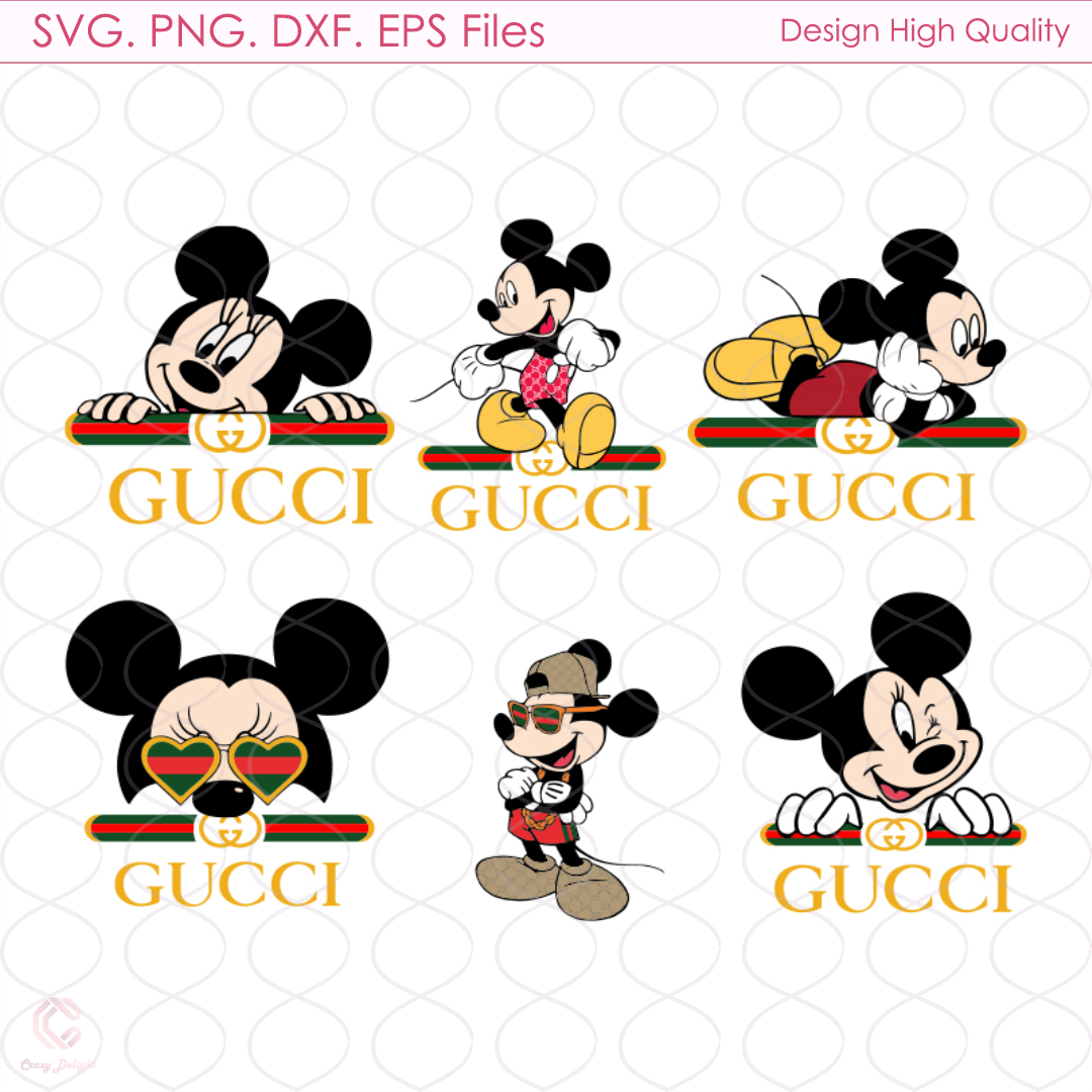 Gucci Mickey Mouse Svg, Gucci Logo Svg, Mickey Mouse Logo Sv - Inspire