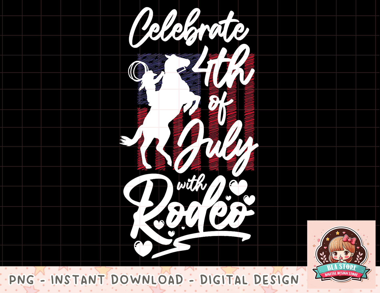 Celebrate 4th Of July With Rodeo png, instant download, digi | Inspire ...
