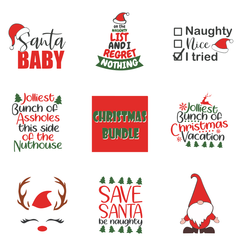 Christmas bundle svg christmas svg santa svg png dxf Cutting | Inspire ...