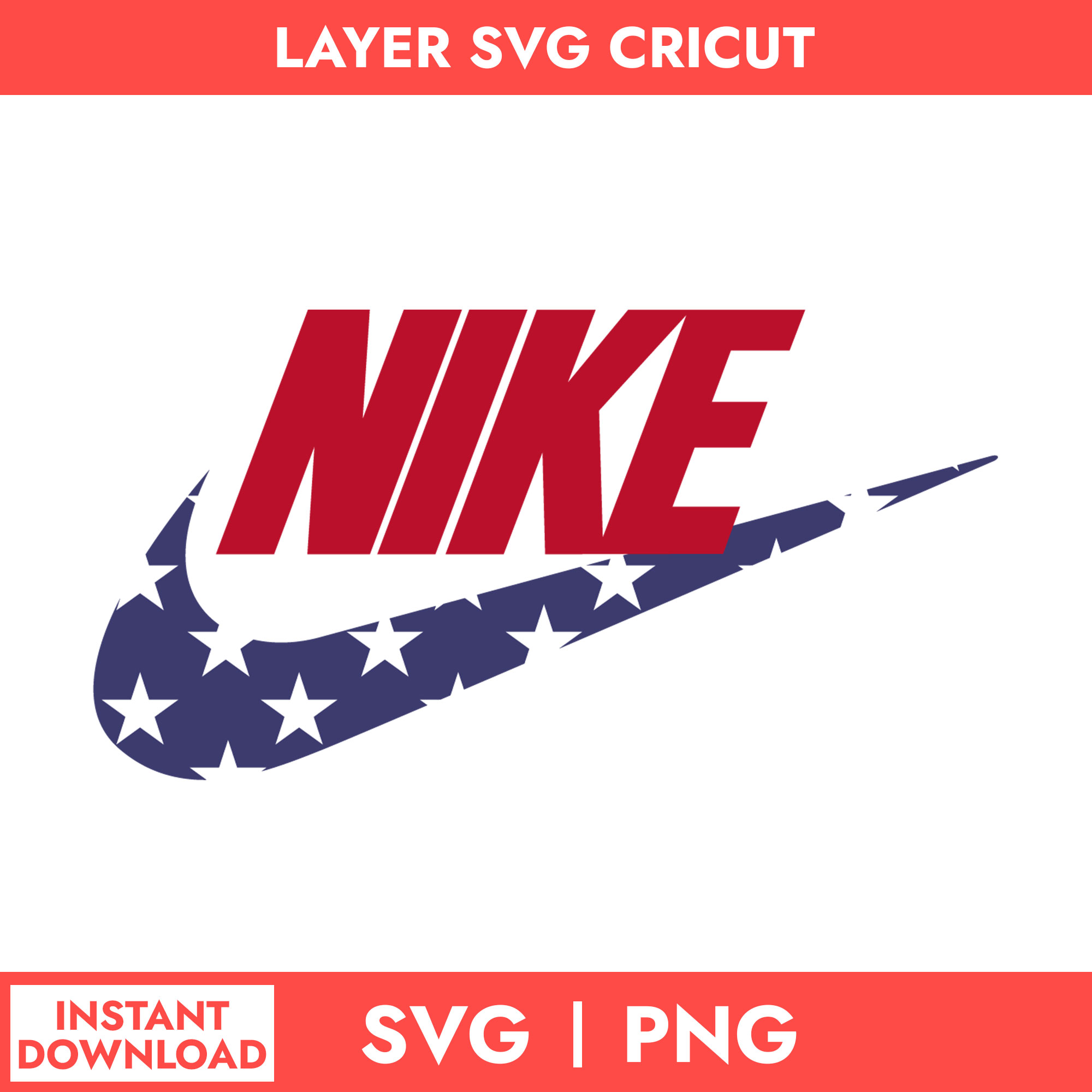 Nike Swoosh 4th Of July Svg, Nike Logo Svg, 4th Of July Svg