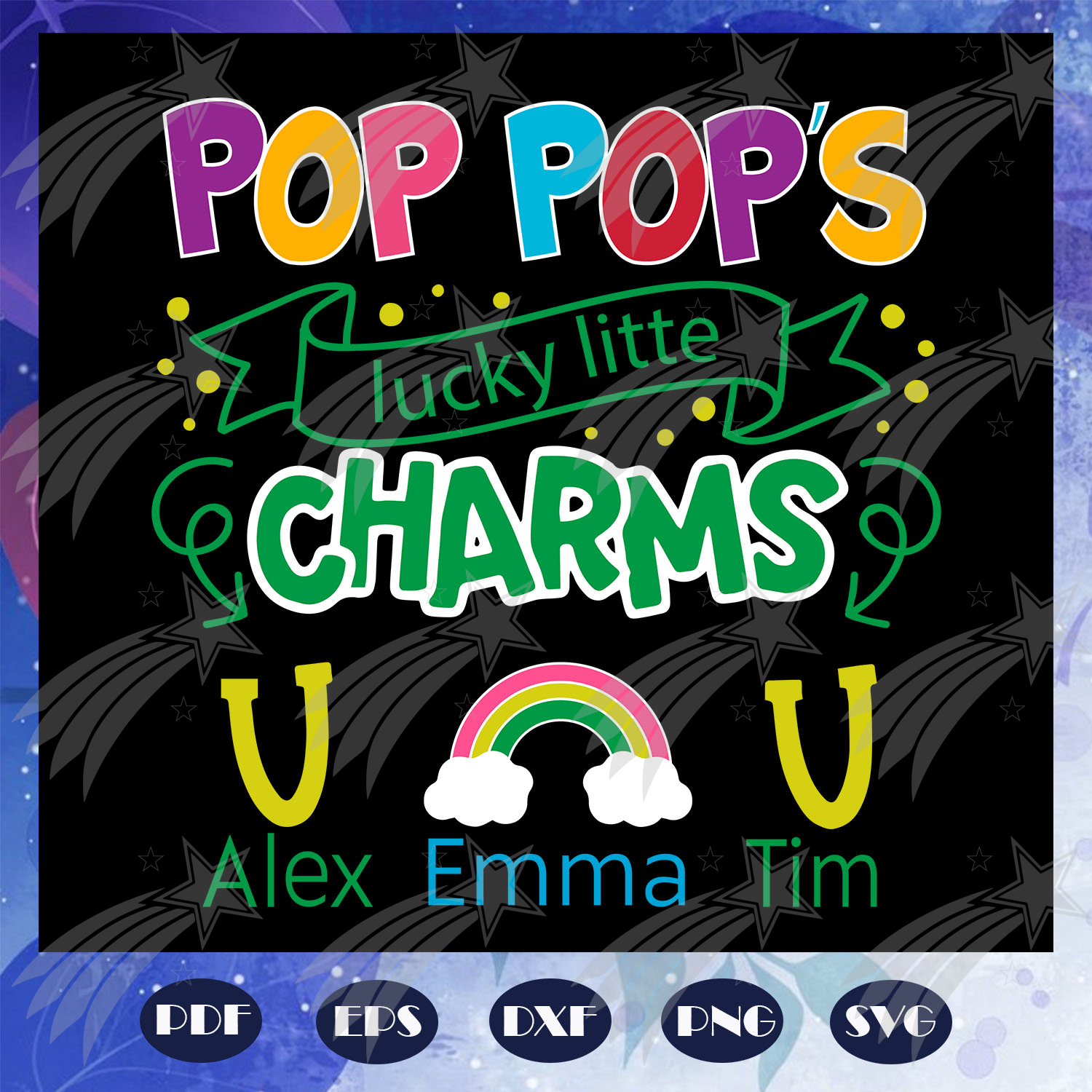 Pops pops lucky little charms svg, fathers day svg, papa svg - Inspire ...