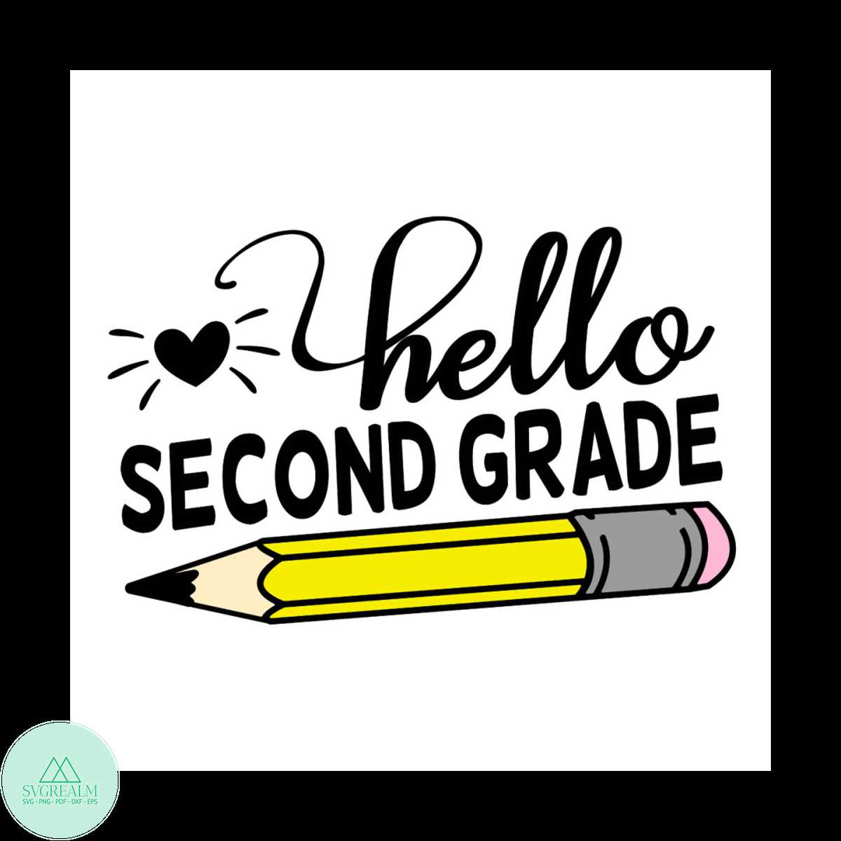 Second Hello Hello second grade PNG SVG, hello SVG, grade SVG | Inspire Uplift