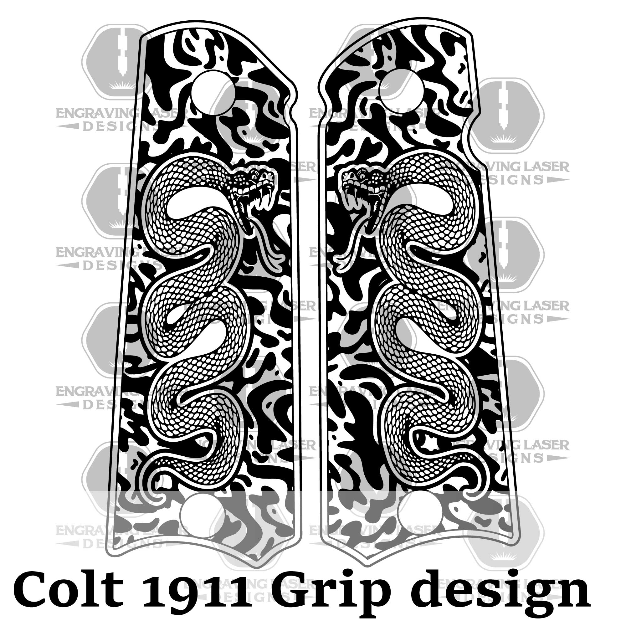 Engraving Laser Designs Colt1911 Gripper Design | Inspire Uplift