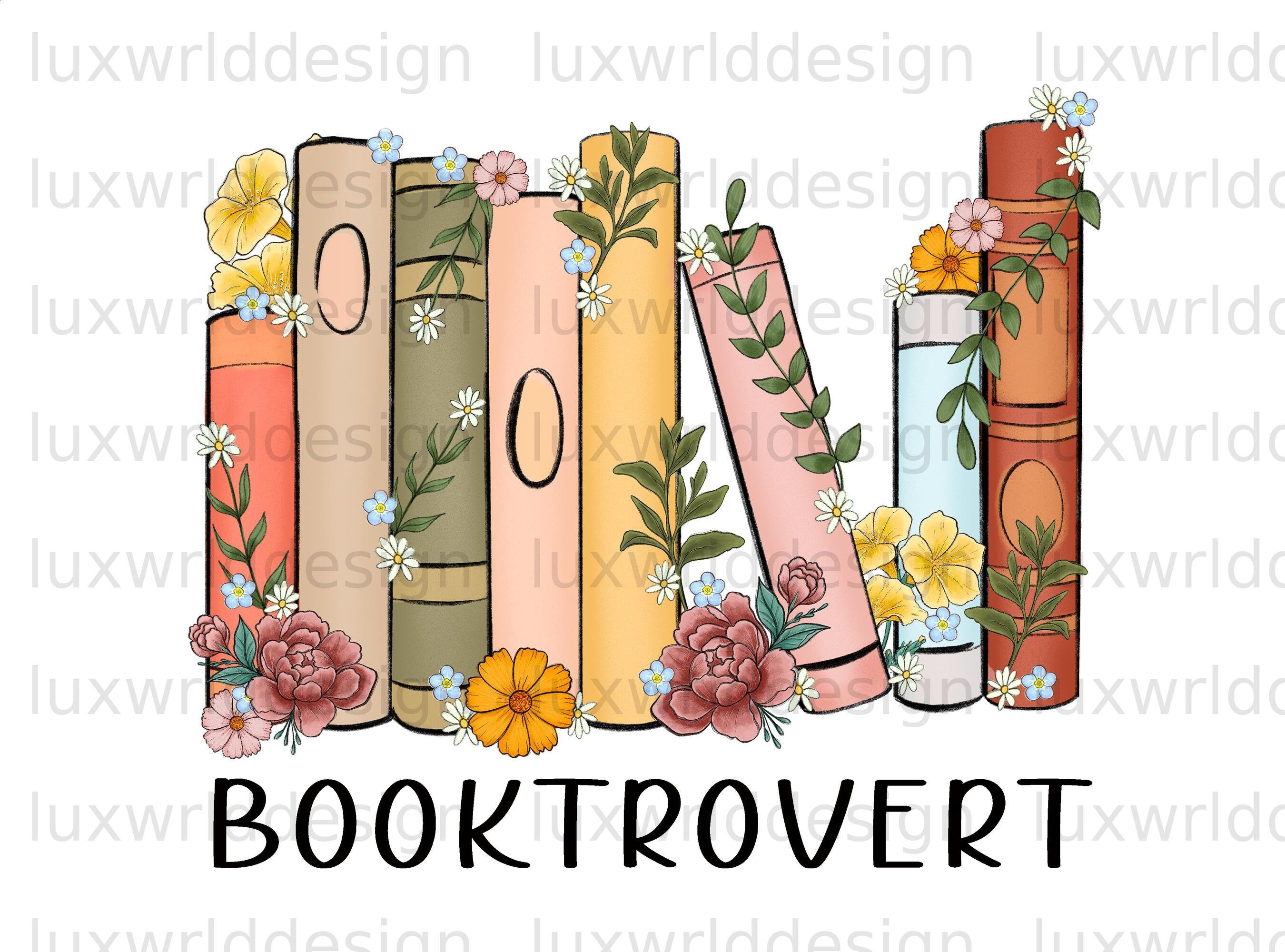 Booktrovert PNG Reading png Book Lover png Book | Inspire Uplift