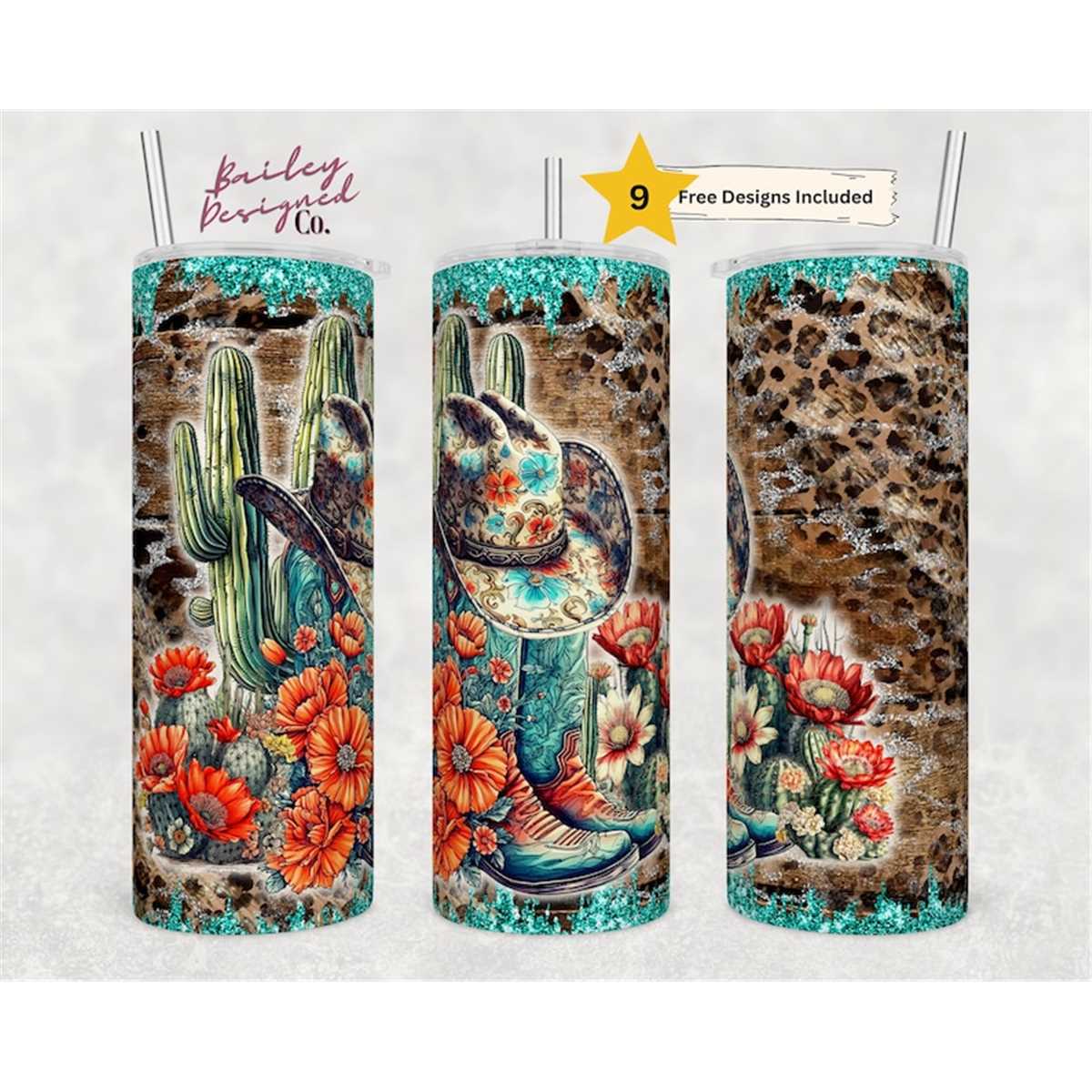 Cowgirl Boots 20 oz Skinny Tumbler Sublimation Design Digita | Inspire ...