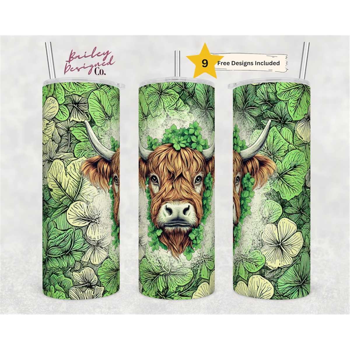 Highland Cow 20 oz Skinny Tumbler Sublimation Design Digital - Inspire ...