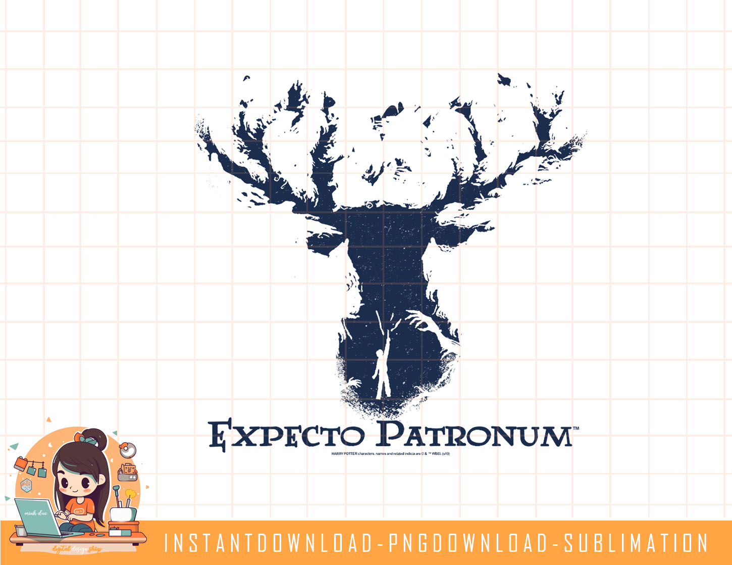 Harry Potter Expecto Patronum Stag Silhouette png, sublimate - Inspire ...