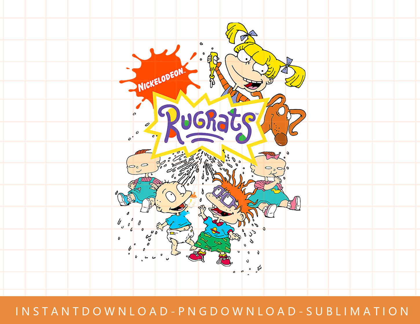 Rugrats Logo With Nick Logo And Rugrats Characters png, subl Inspire