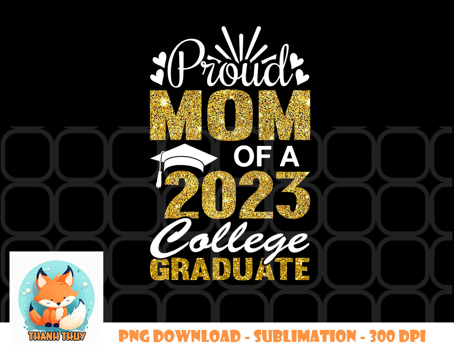 Proud Mom of A 2023 College Graduate Fun Graduation png, dig - Inspire ...