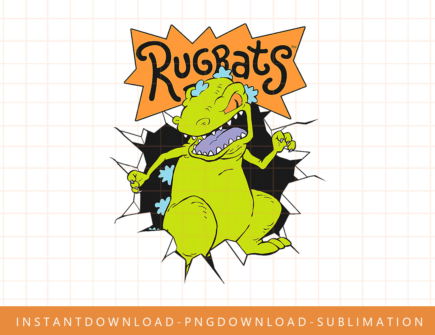 Rugrats Reptar Explosion Logo png, sublimate, digital print | Inspire ...