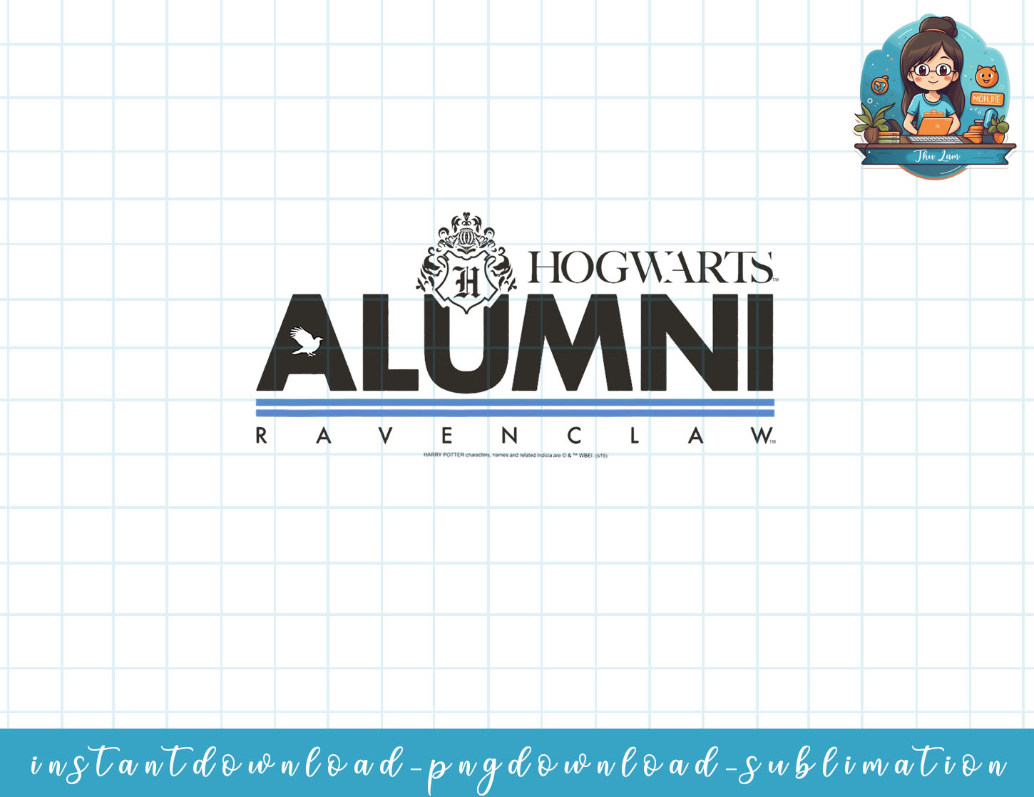 Harry Potter Hogwarts Alumni Ravenclaw png, sublimate, digit Inspire