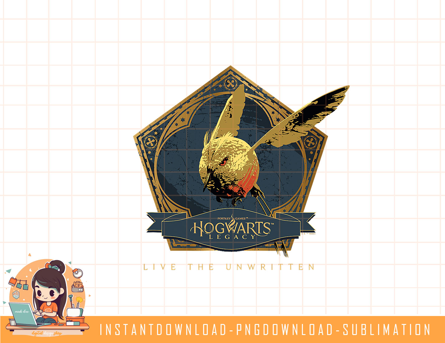 Harry Potter Hogwarts Legacy Golden Snidget png, sublimate, Inspire