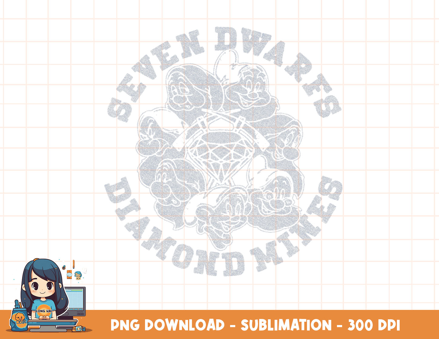 Disney Snow White Seven Dwarfs Diamond Mines Vintage png, su | Inspire ...