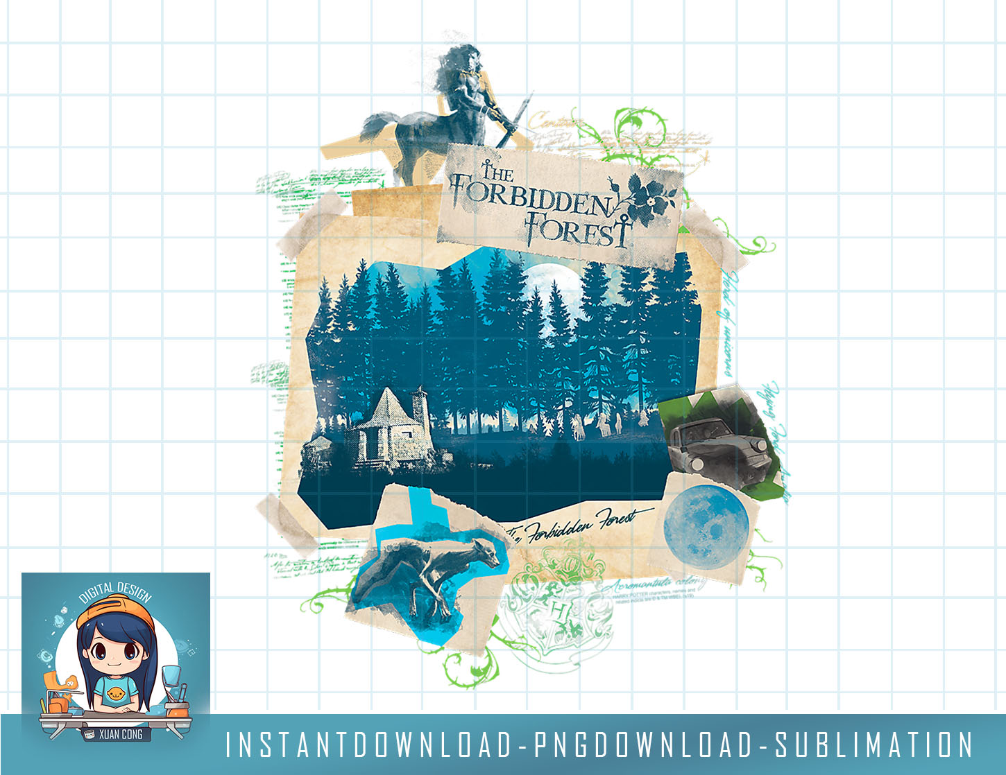 Harry Potter The Forbidden Forest png, sublimate, digital do | Inspire ...