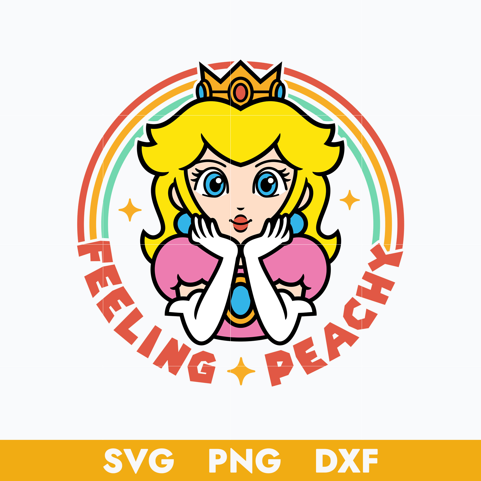 Feeling Peachy Svg, Hello Kitty Svg, Kitty Cat Svg, Cartoon Inspire
