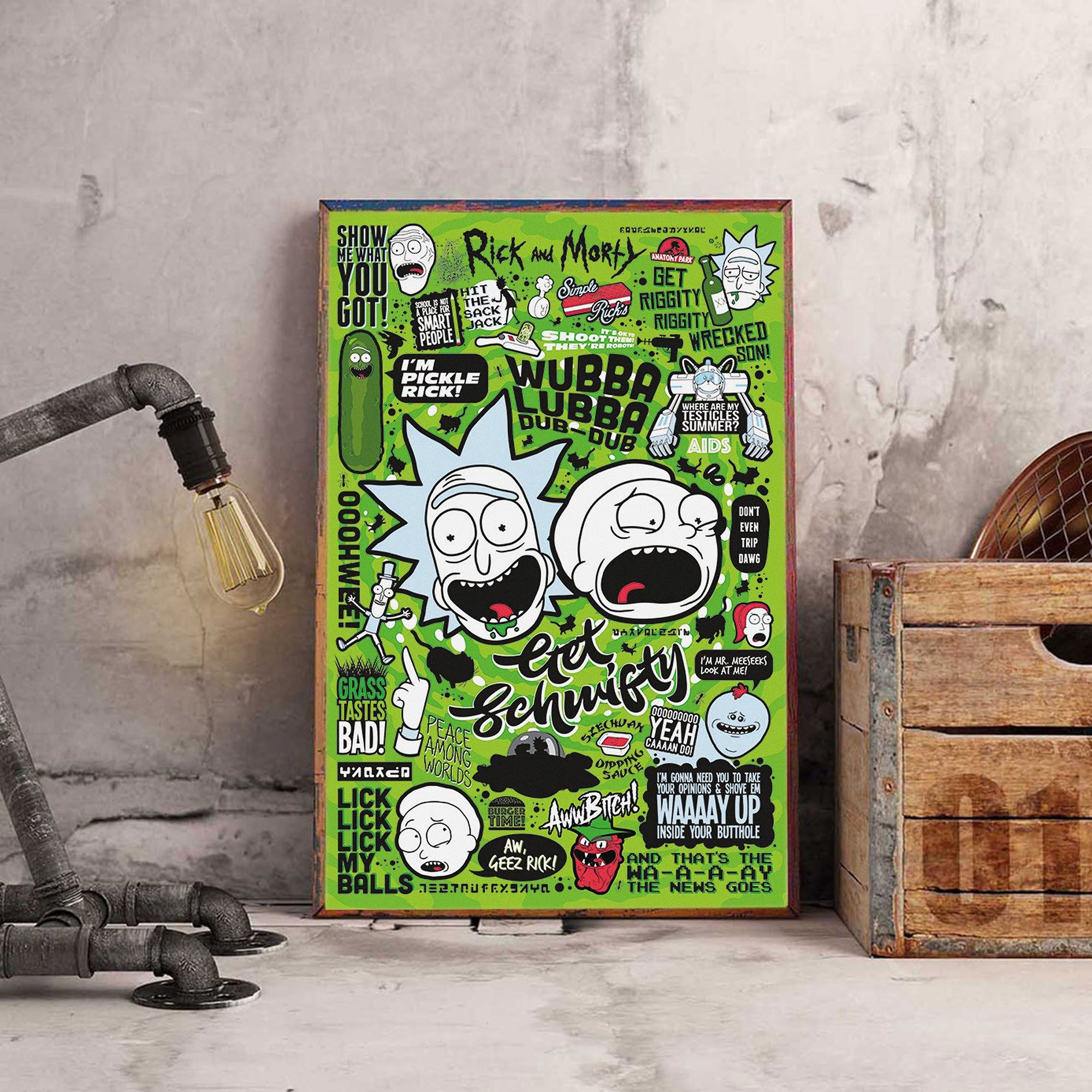 Rick and Morty Wall Art, Rick and Morty Poster, Movie Decora Inspire Uplift