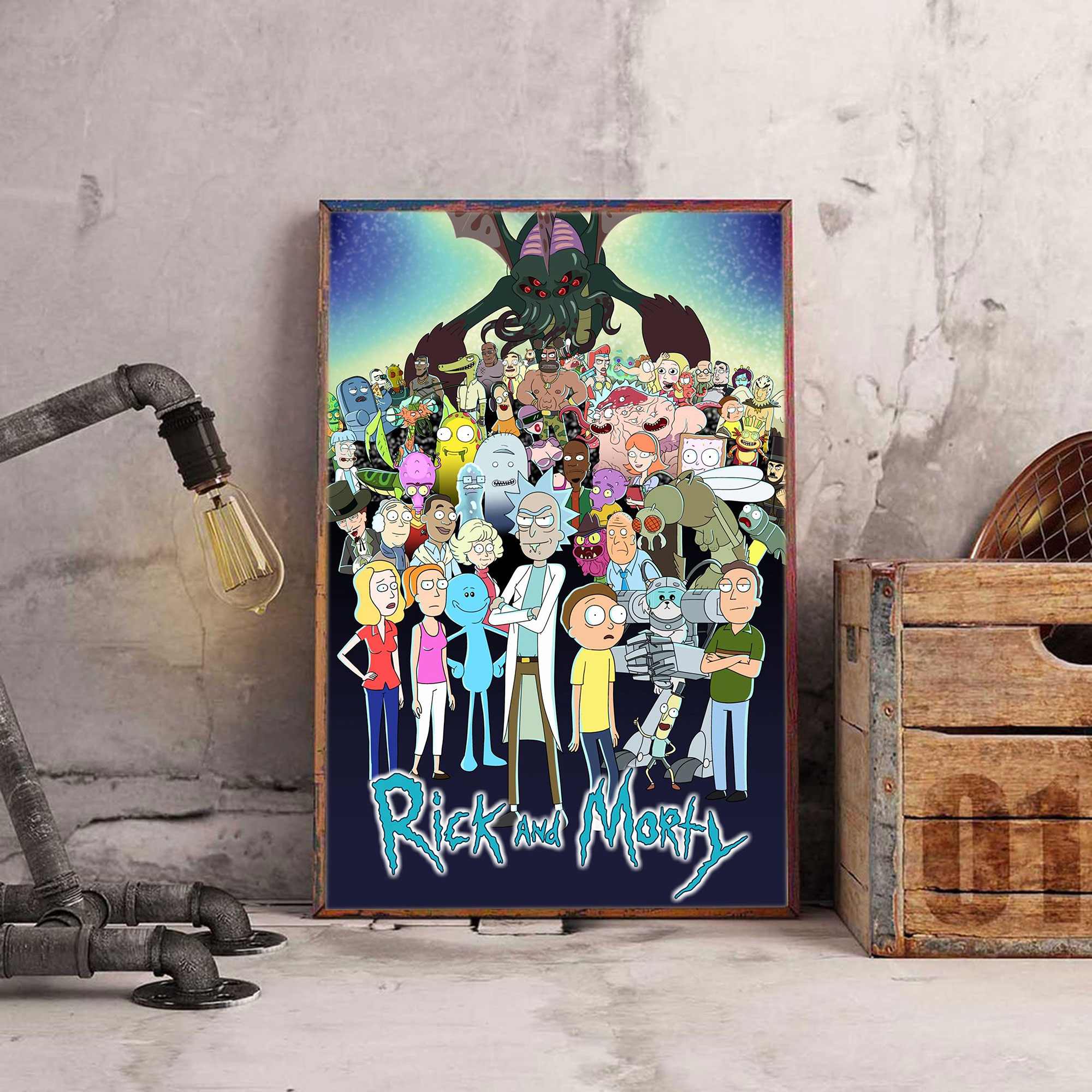 Movie Poster, Rick and Morty Poster, Rick and Morty Wall Art Inspire