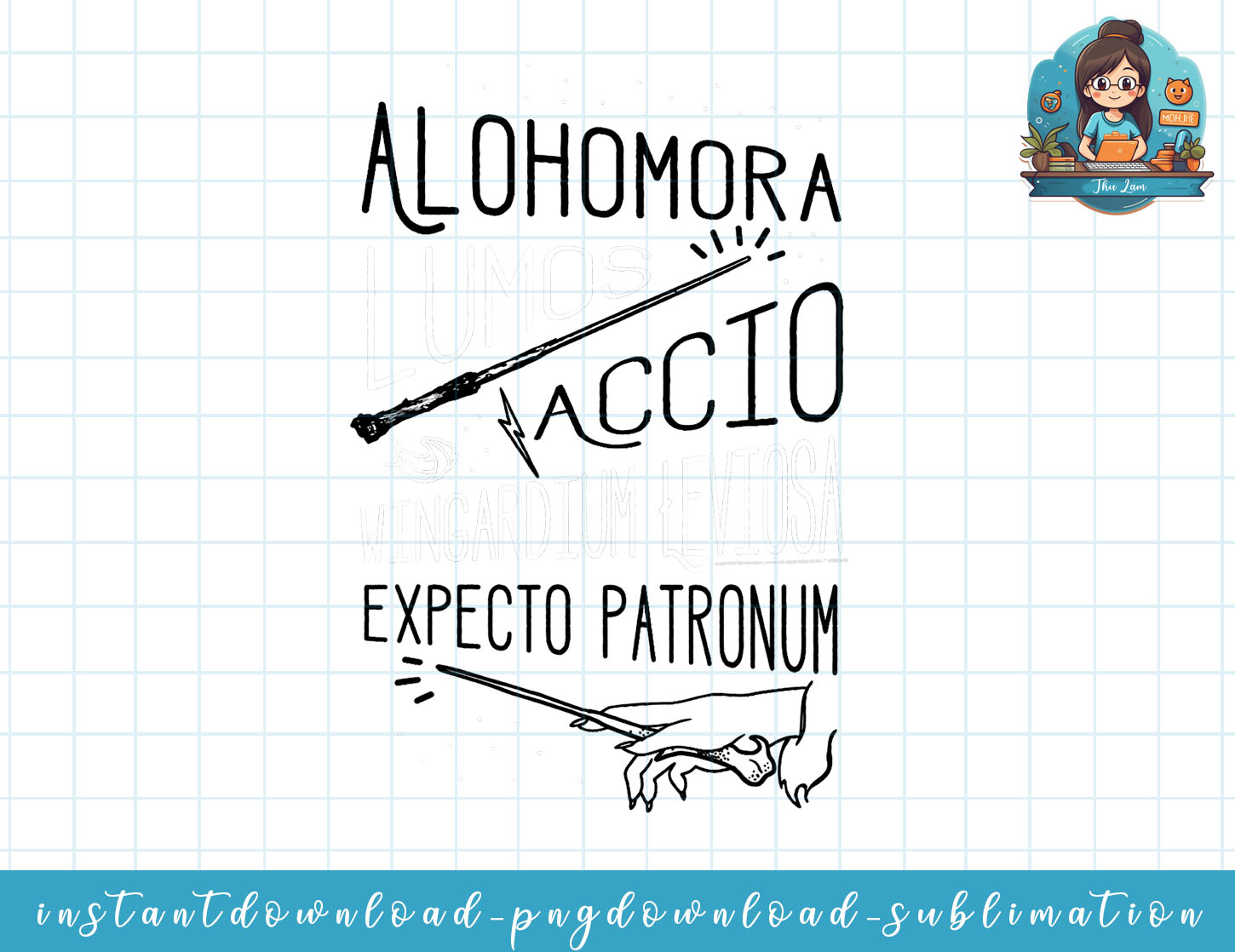 Harry Potter Spell Stack Poster png, sublimate, digital down Inspire