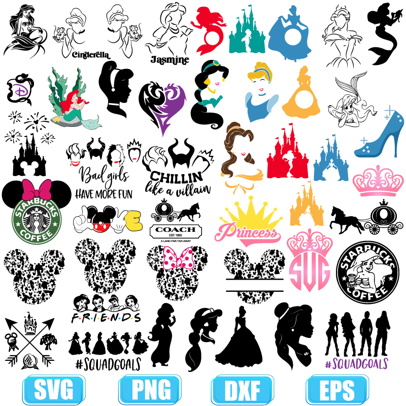 disney princess svg,Belle svg, Ariel svg,Cinderella svg - Inspire Uplift