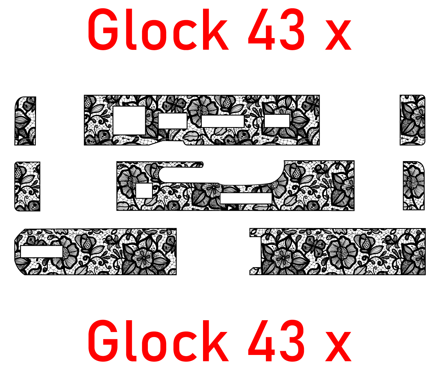 Glock 43 x svg gun engraving design vector file for fiber la - Inspire
