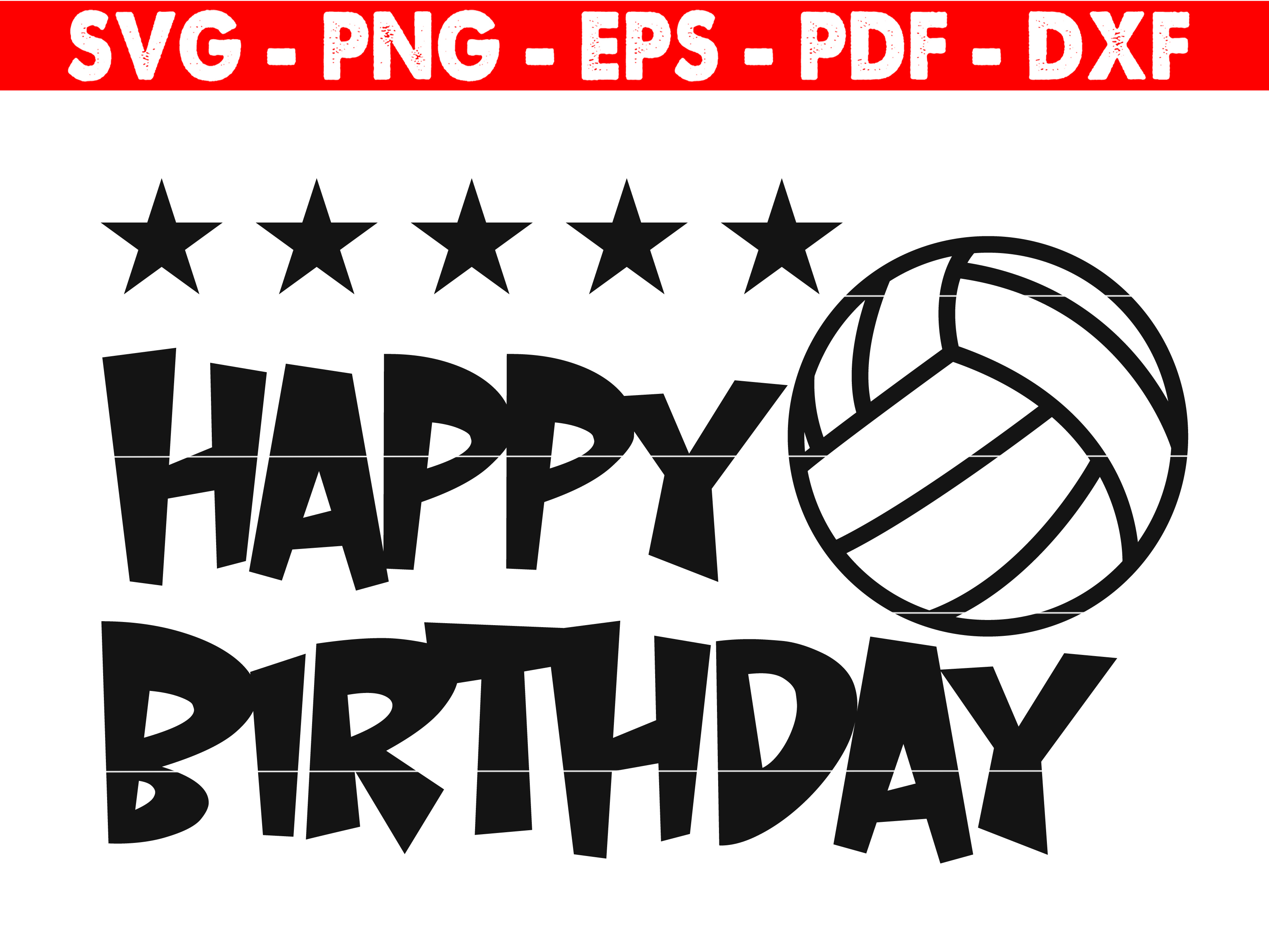 Happy Birthday Svg, Volleyball Ball Svg Svg, Birthday Girl S Inspire