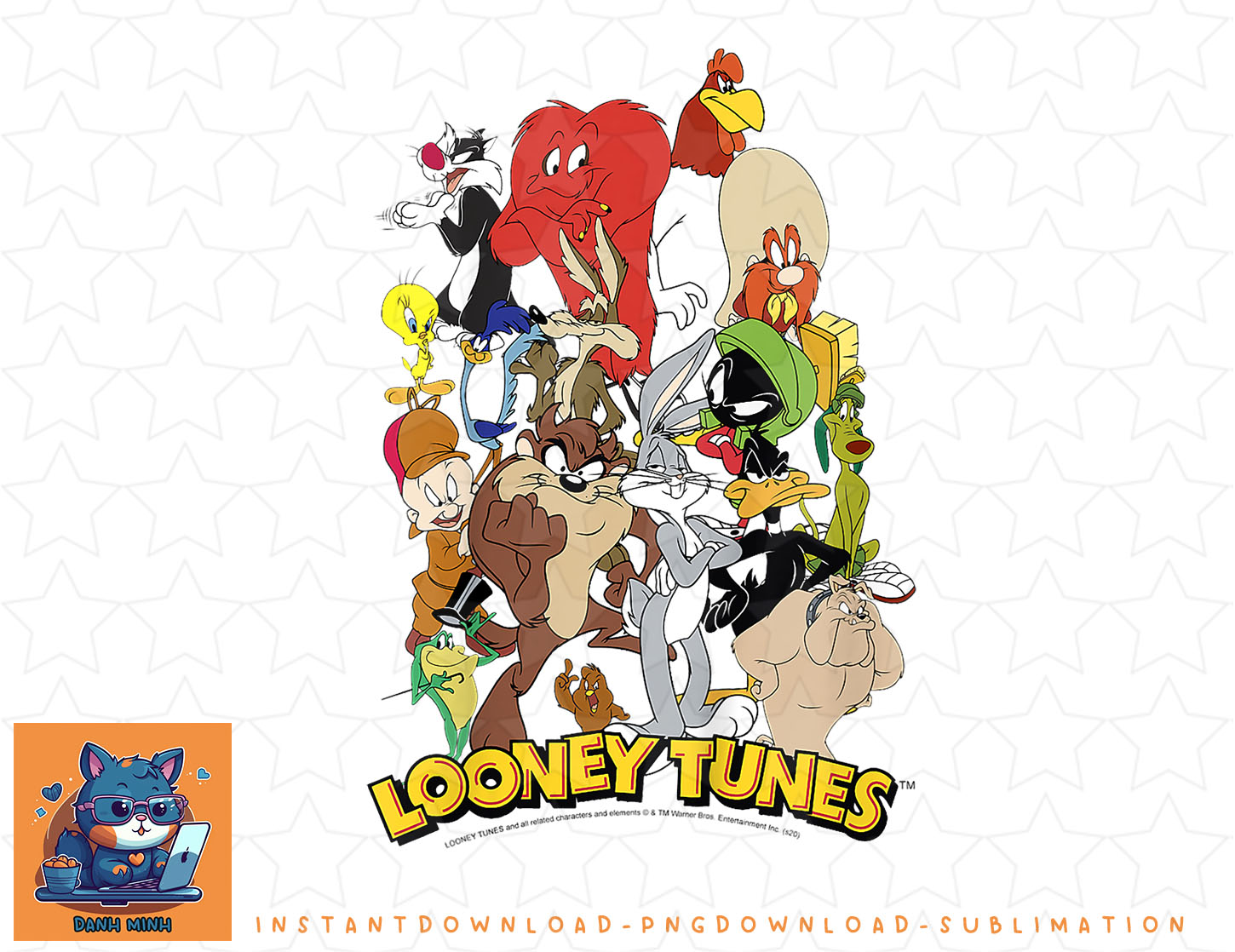 Kids Looney Tunes Character Stack Logo png, sublimation, dig | Inspire ...