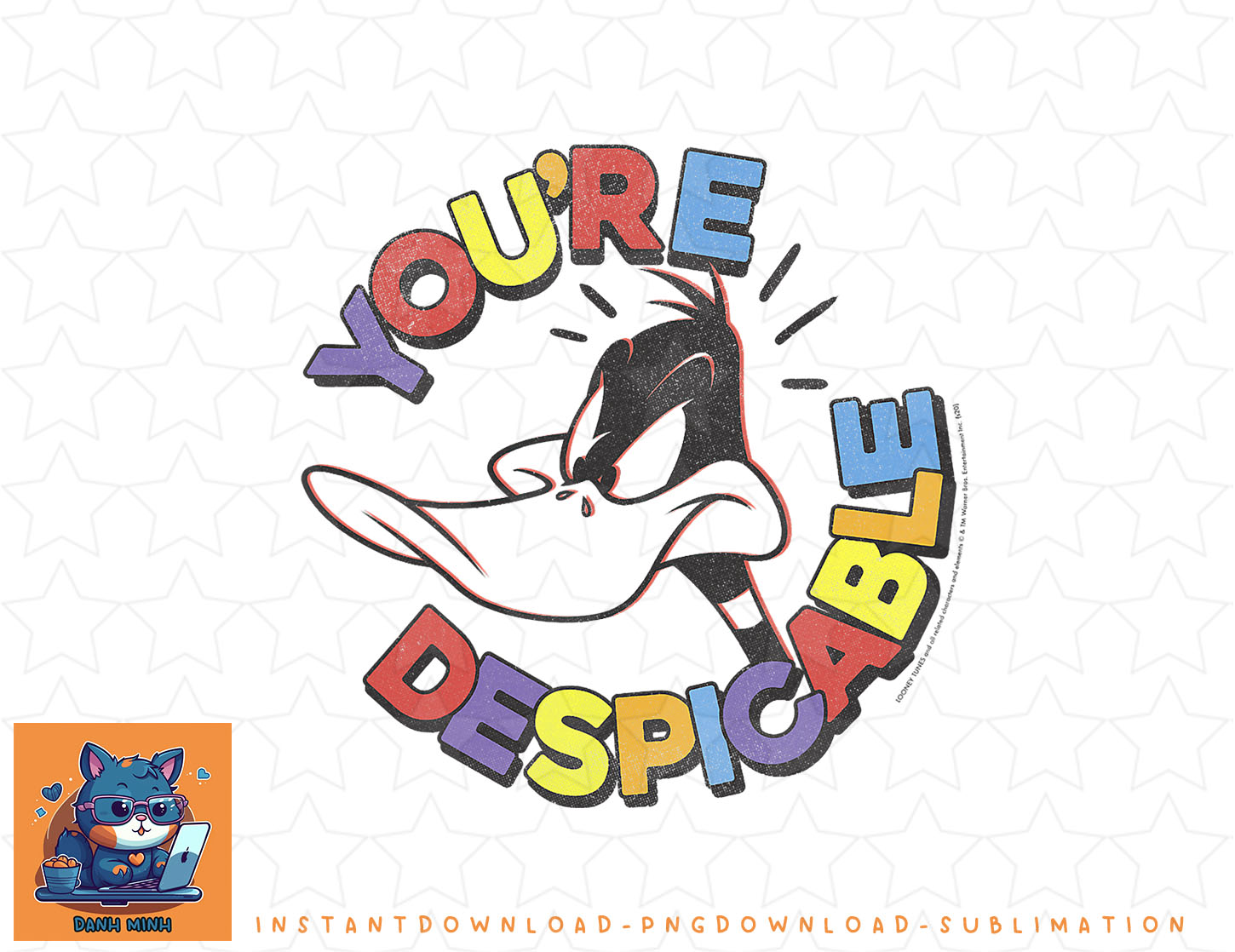 Officially Licensed Daffy Duck - You'Re Despicable Big & Tall Hoodie