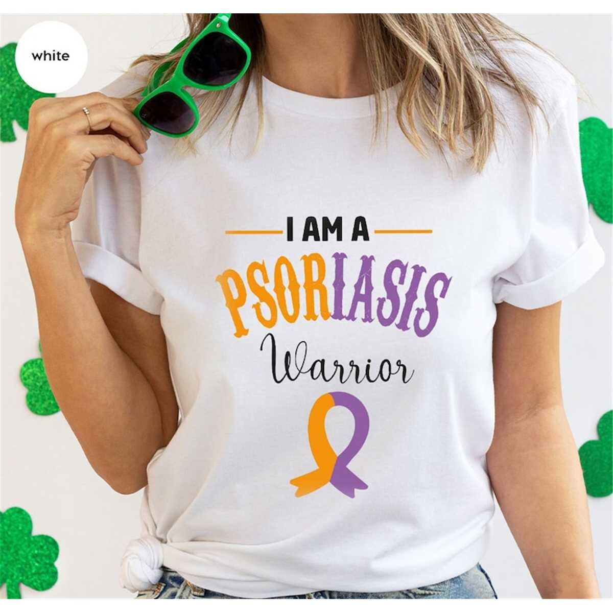 Psoriasis Warrior TShirts, Awareness Month Clothing, Eczema Inspire