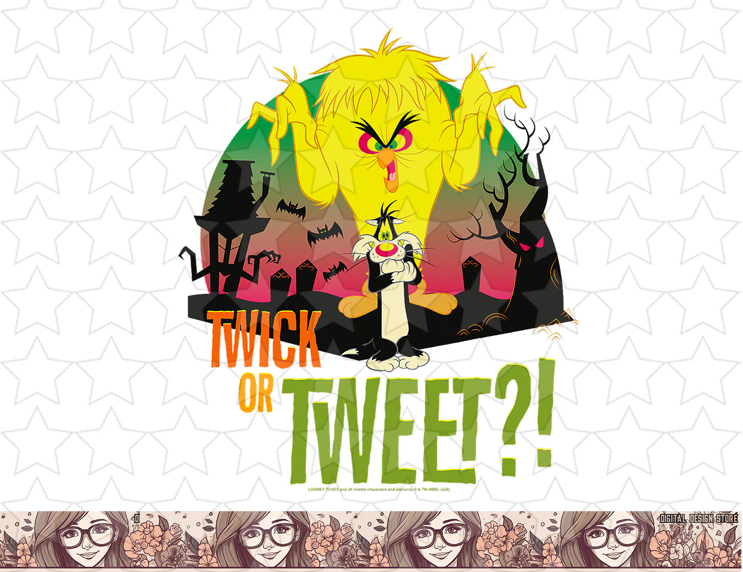 Looney Tunes Halloween Tweety Bird Twick Or Tweet png, subli Inspire