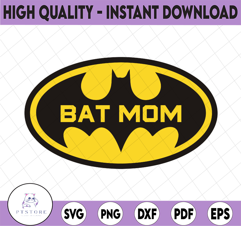 Batman Mom Logo Svg, Super Mom, Super Mom Bat Hero Funny, Mo | Inspire ...