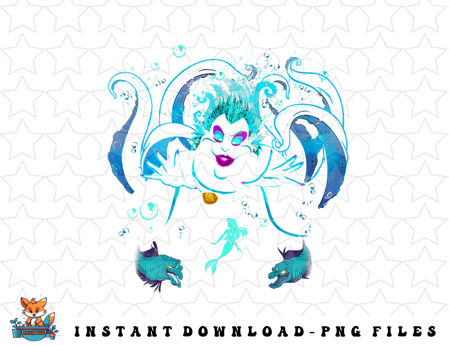 Disney The Little Mermaid Ursula Flotsam And Jetsam png, sub Inspire