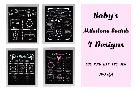 Baby Milestone Chalkboard Bundle Inspire Uplift
