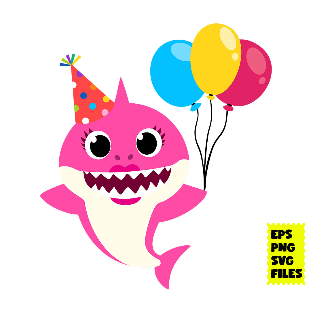 Mom Shark Svg, Mom Svg, Balloon Svg, Shark Svg, Baby Shark S