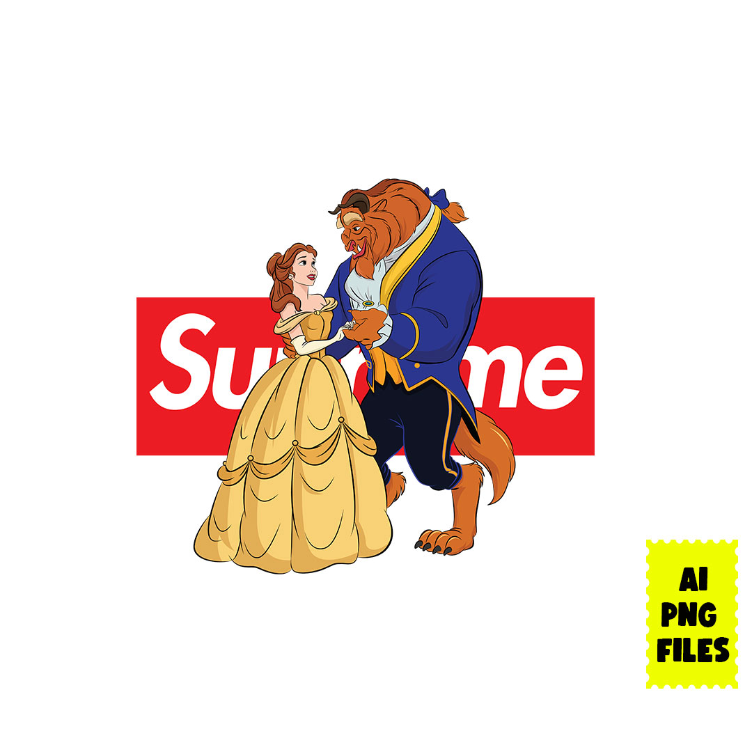 Beauty and the Beast Supreme Png, Supreme Logo Png, Beauty a Inspire