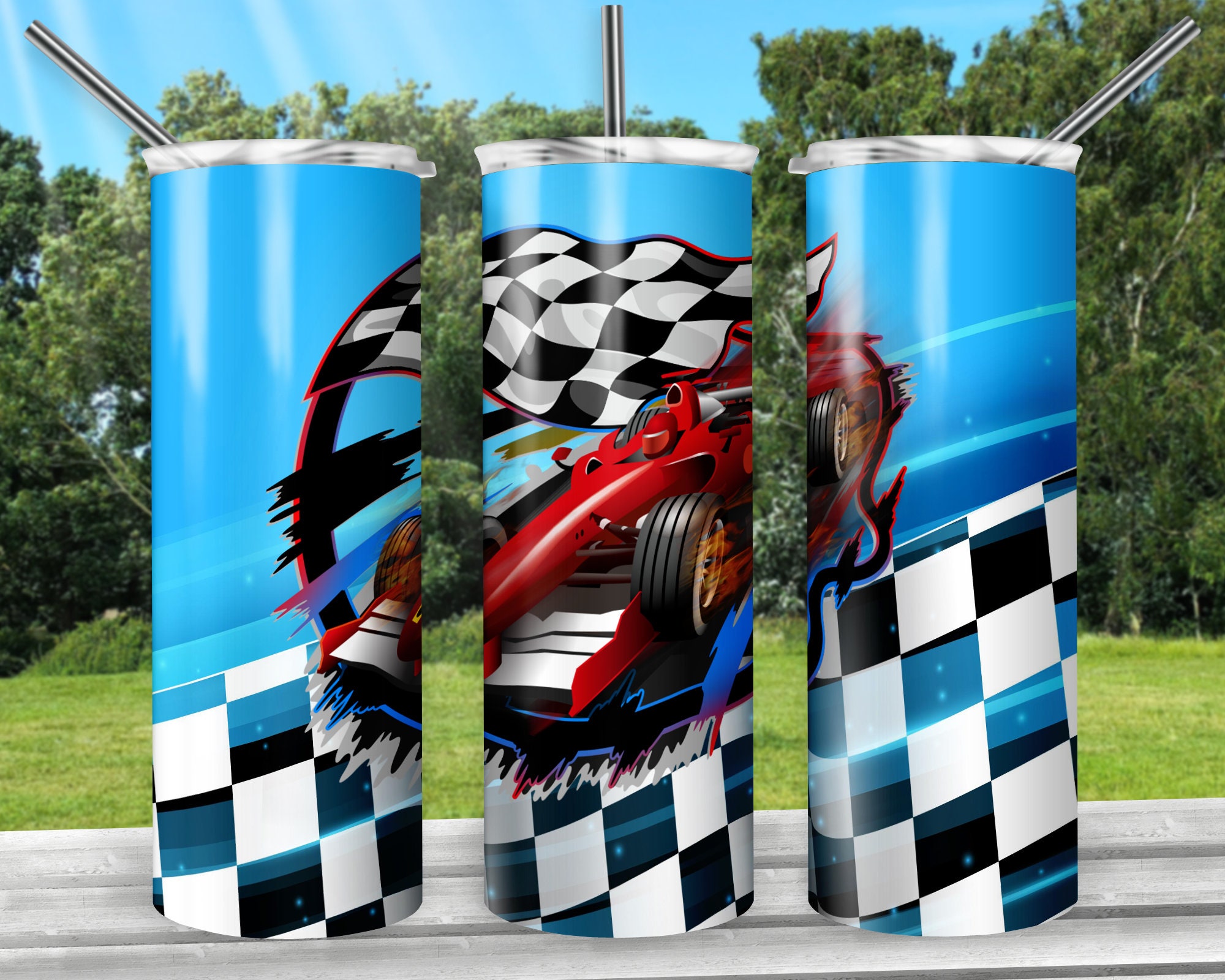 Smokin' Hot Racing Girl Tumbler
