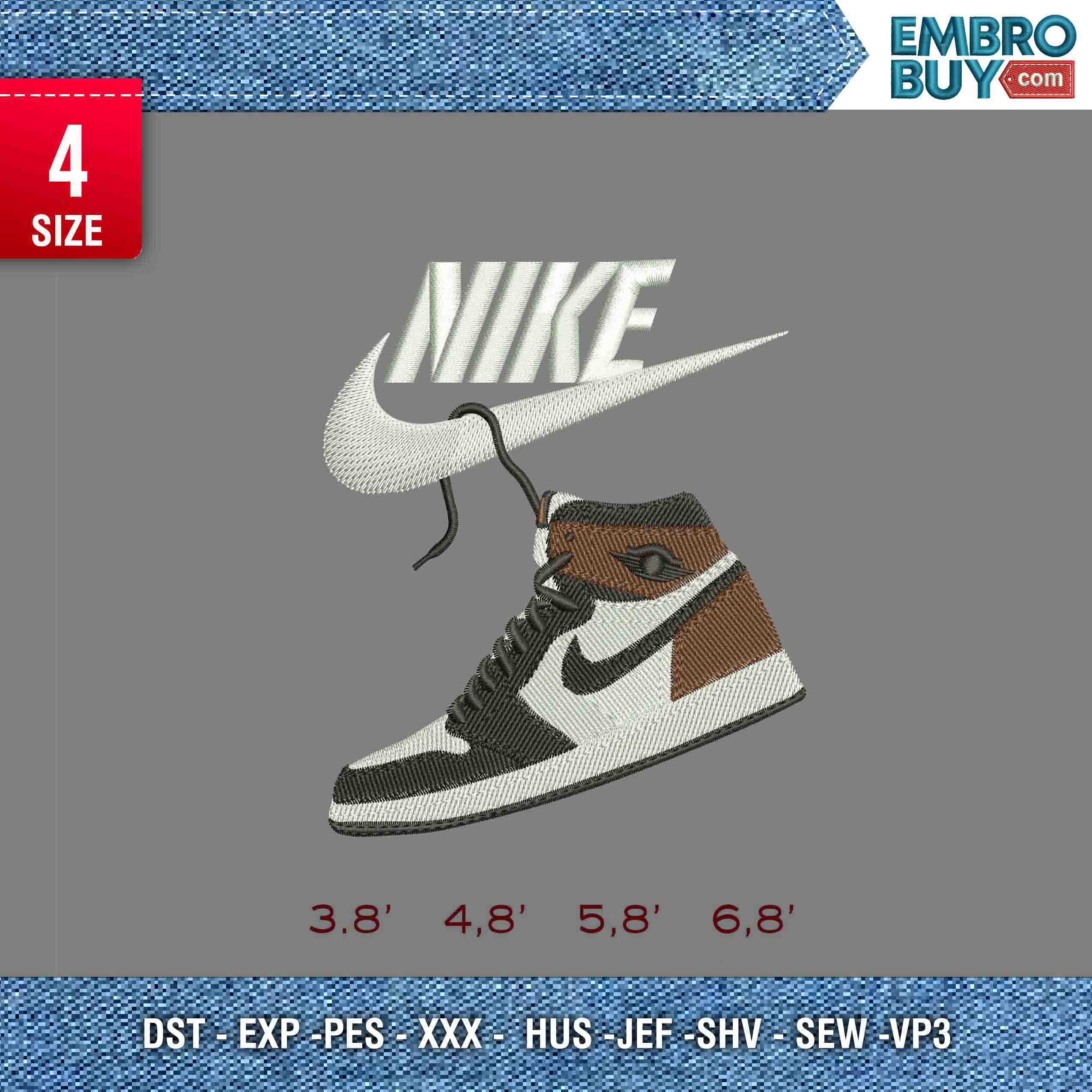 embroidered nike shoes