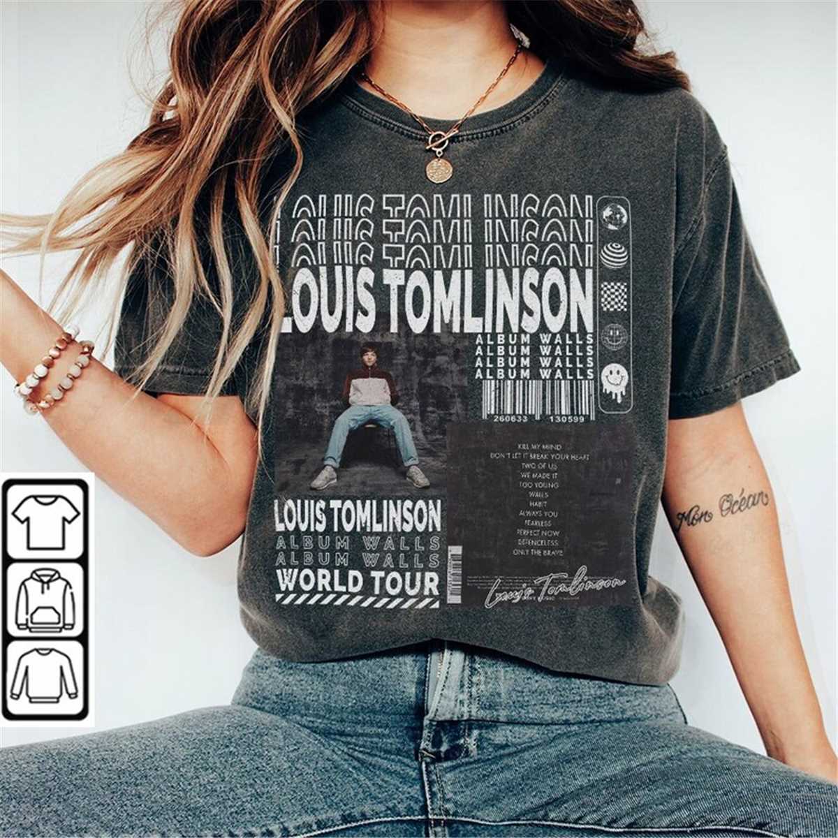 Louis Tomlinson Music Shirt, Y2K 90s Merch Vintage Album Wal | Inspire