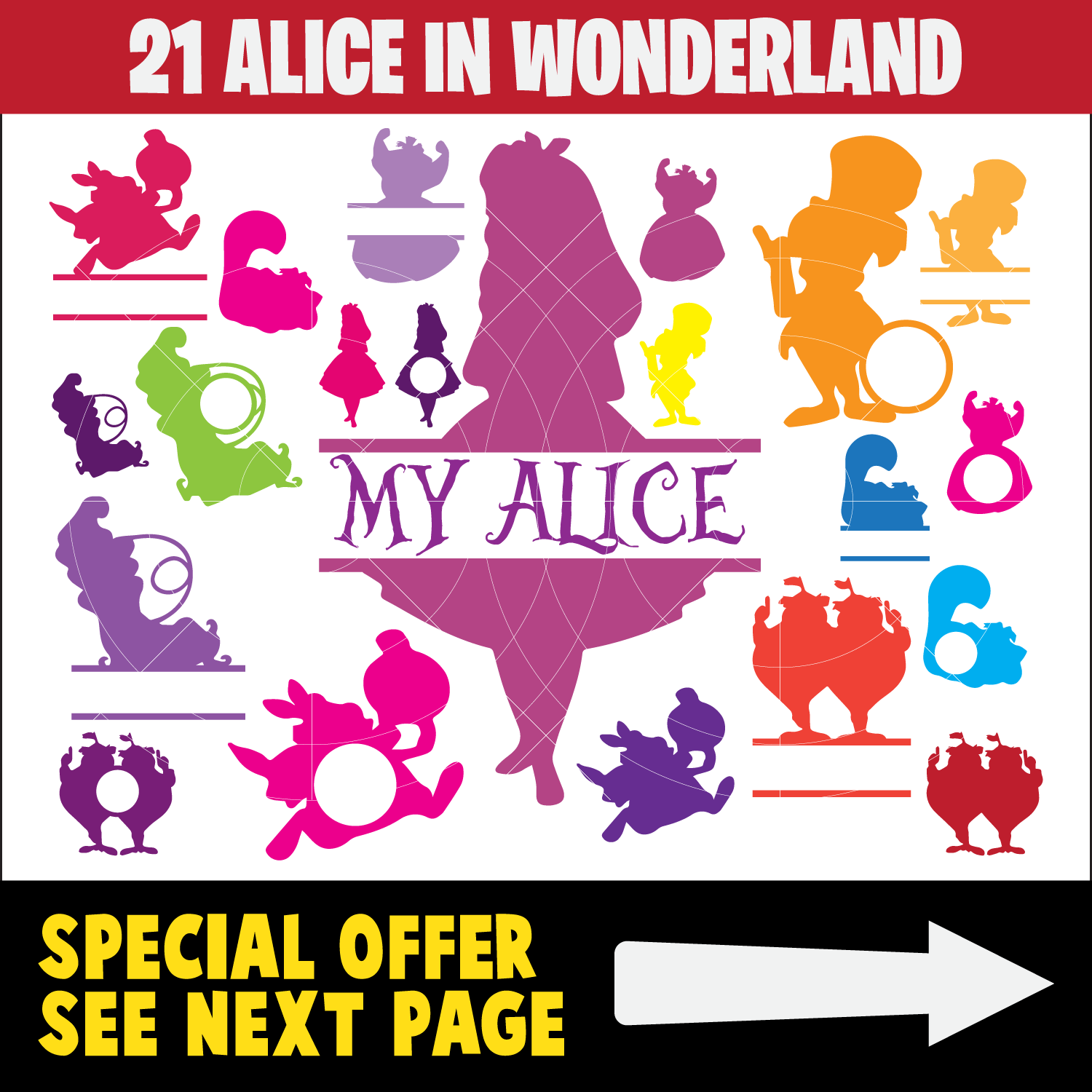 Alice in Wonderland SVG Bundle, Alice SVG, Princess svg, Ali - Inspire ...