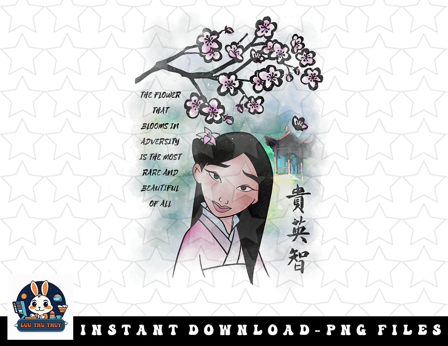 Disney Mulan Mulan Painted Blossoms Beautiful Flower png, su Inspire