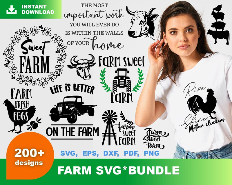 Farm Rug Svg 200 Farm Bundle Svg, Trending Svg, Farm Svg | Inspire Uplift