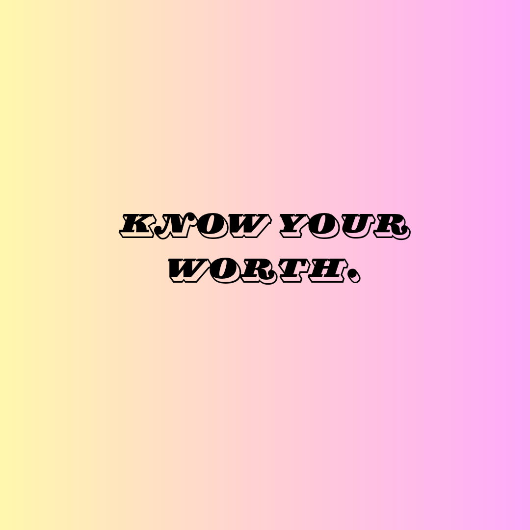 Know your worth Digital printable Inspire Uplift
