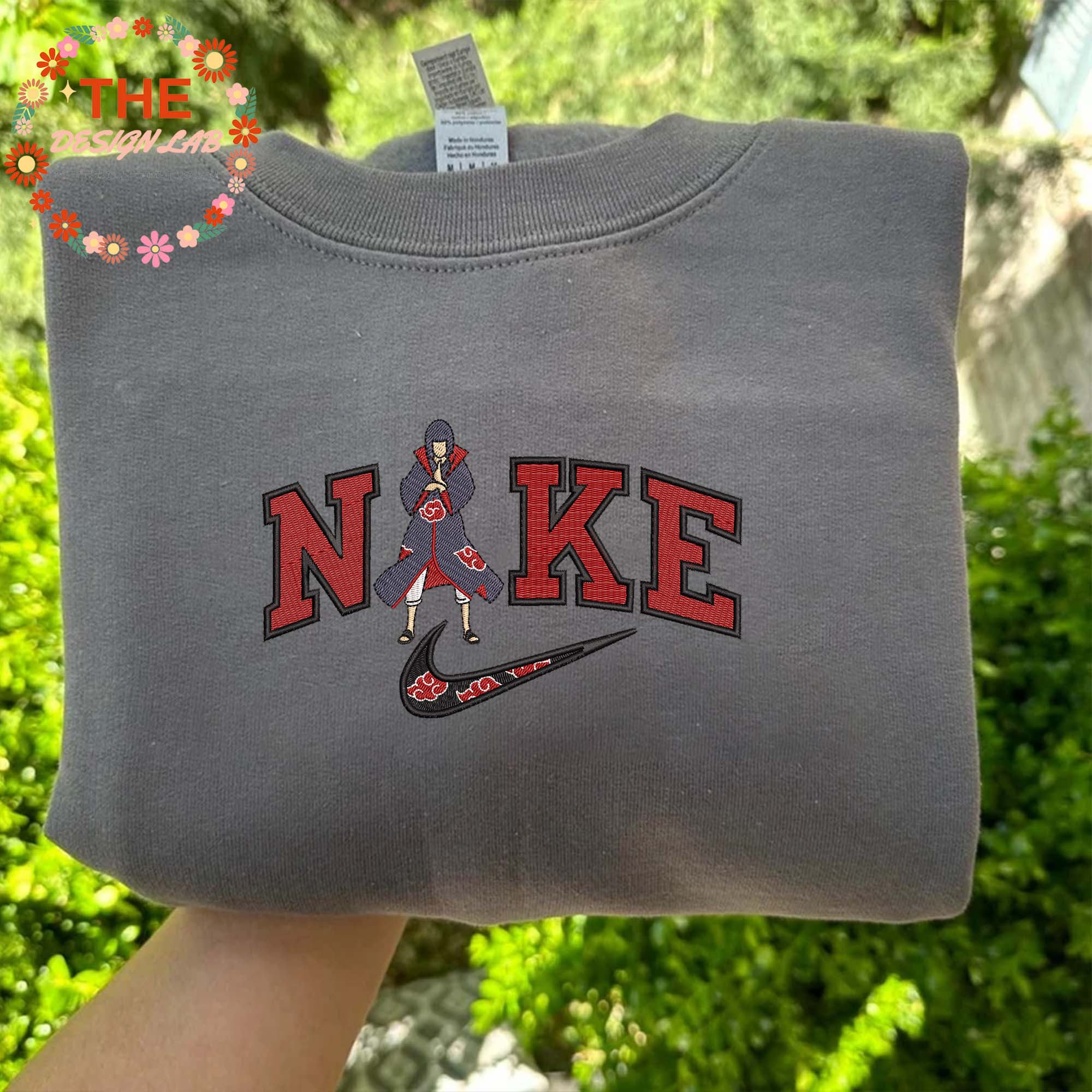 NIKE X Itachi Embroidered Sweatshirt, Naruto Anime Embroider