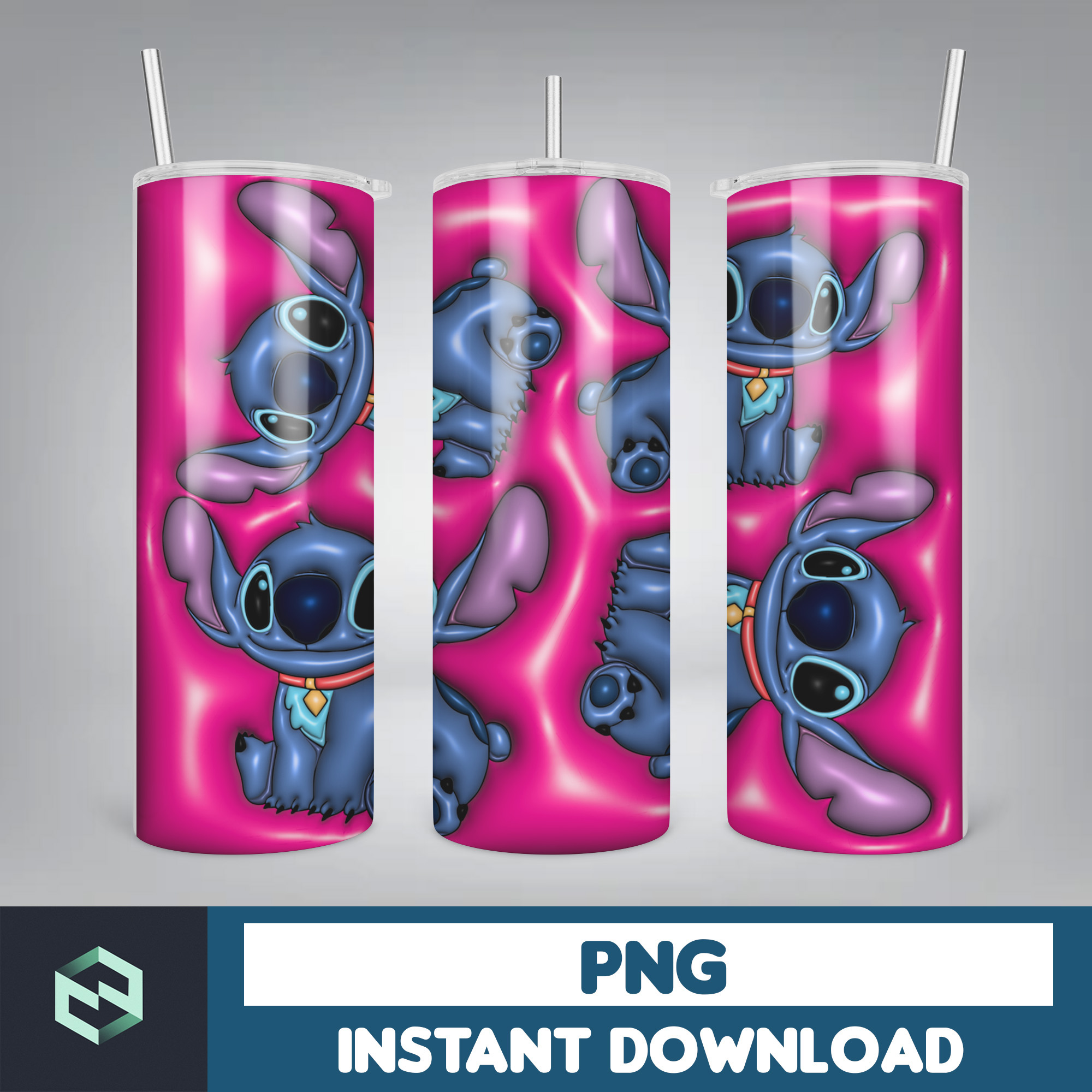 Stitch Bubble Wrap - 3D Inflated Puff Tumbler Wrap PNG, Tumb - Inspire ...