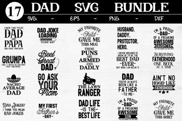 Fathers Day Bundle SVG, Dad SVG Bundle Fathers Day Bundle SV | Inspire ...