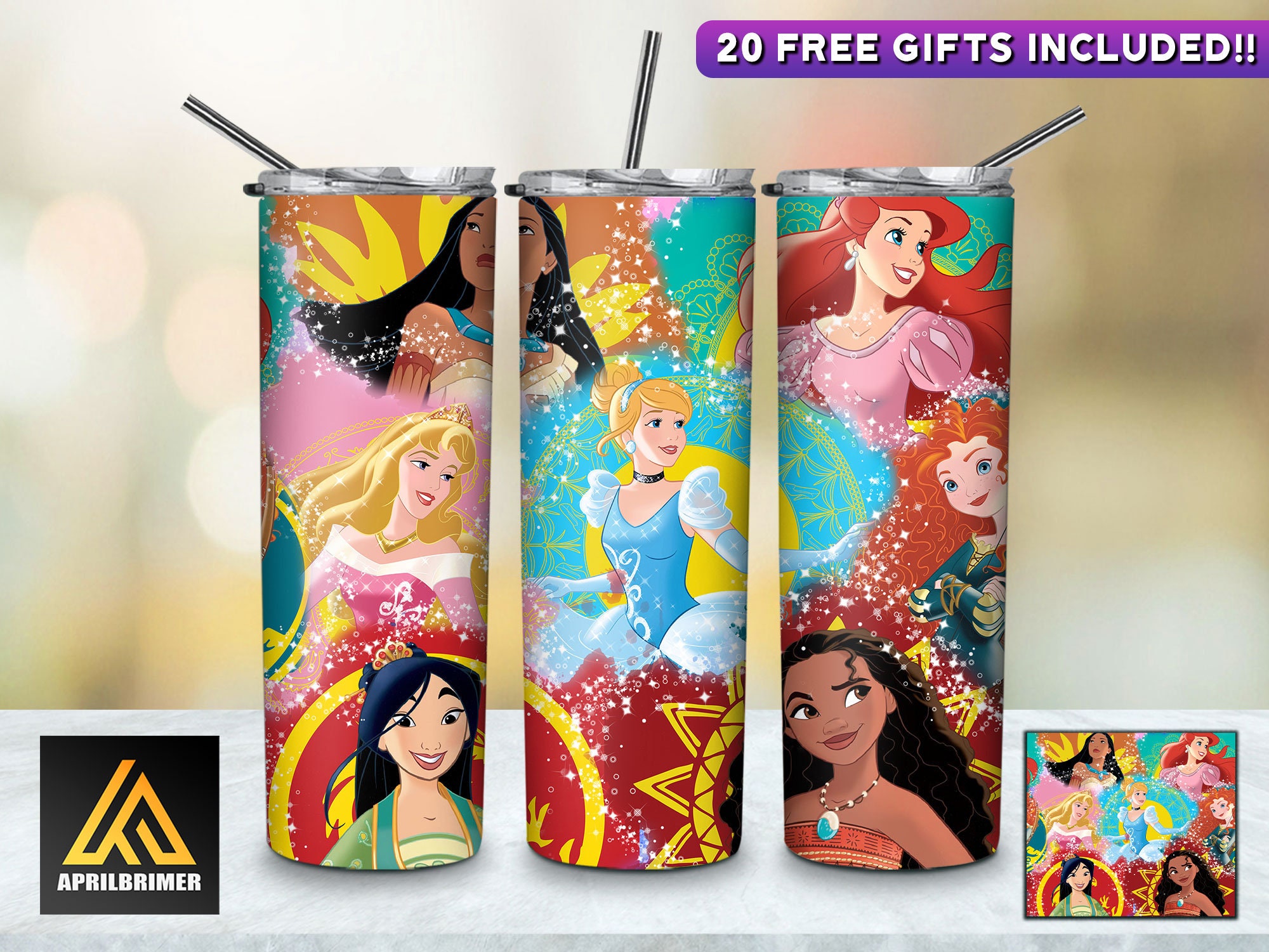 Imagination Unleashed Disney Princesses Tumbler, Disney Prin Inspire