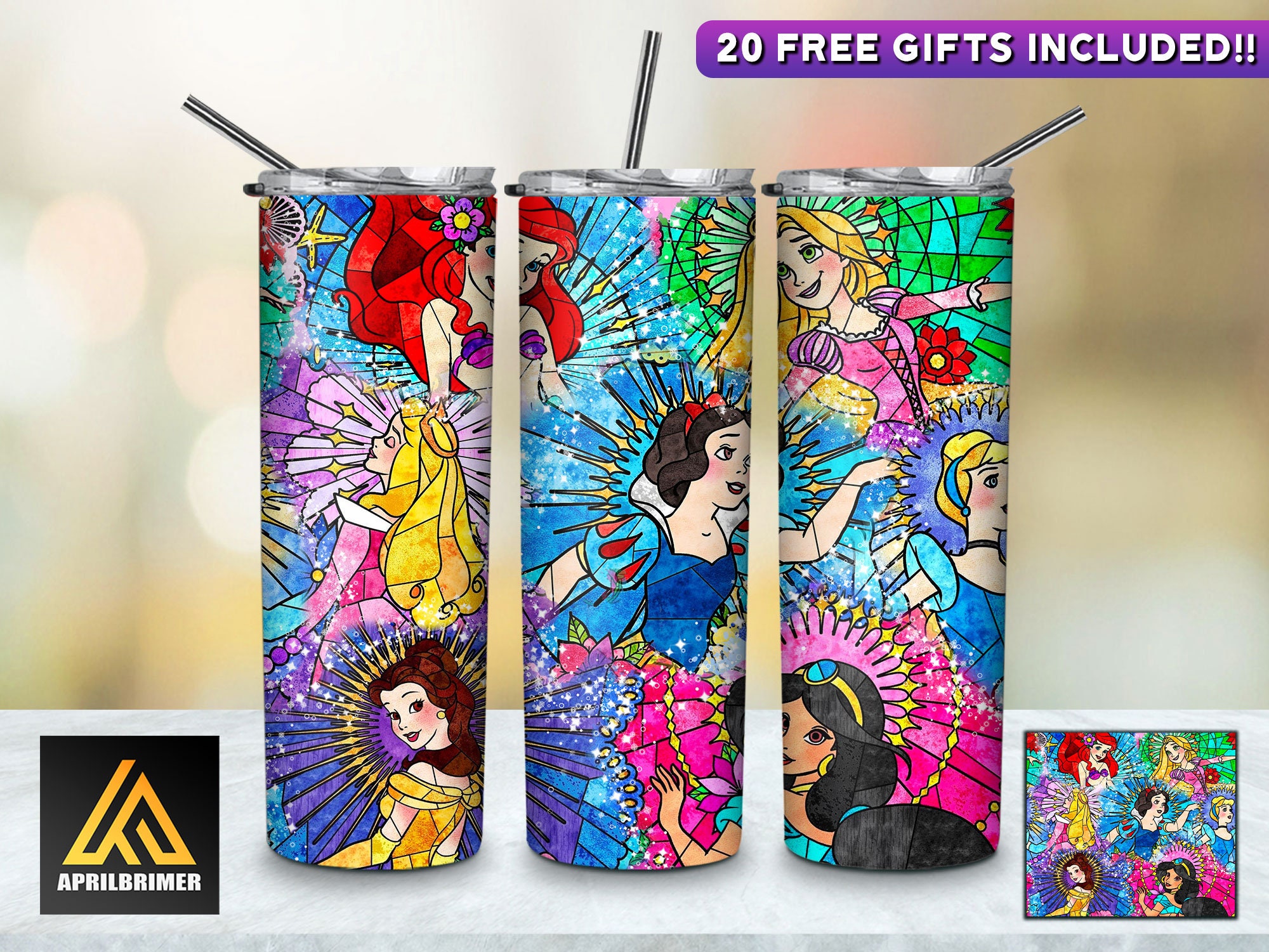 Sparkling Wonders Disney Princesses Tumbler, Disney Princess Inspire