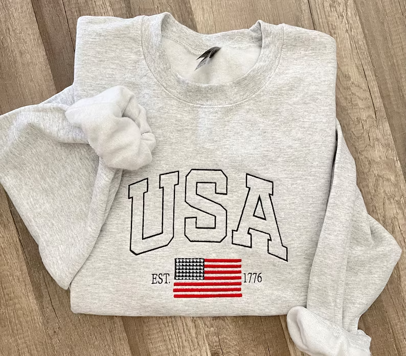 Flag/USA Reversible Sweatshirt