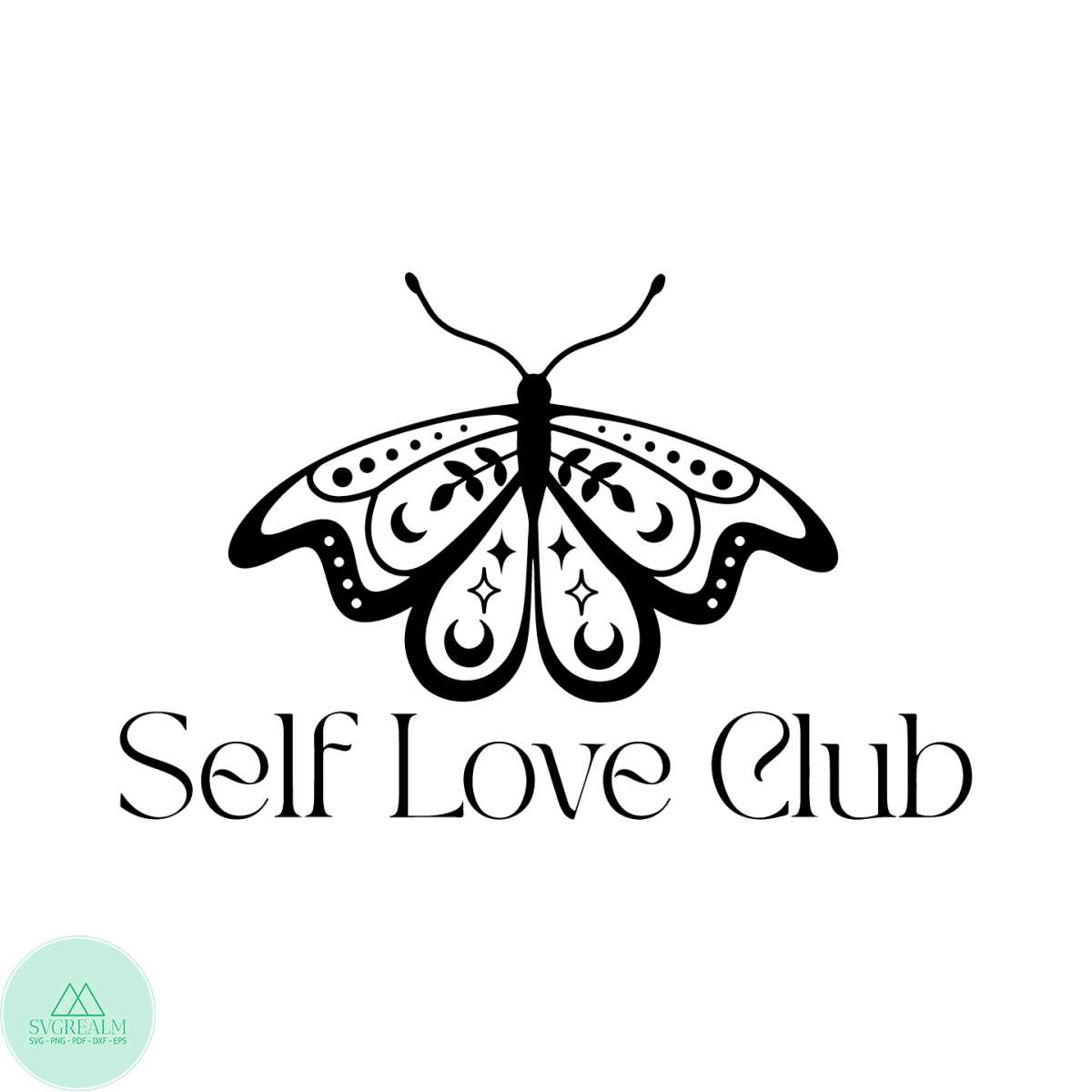 Self Love Club SVG PNG Love Yourself SVG Cutting Files | Inspire Uplift