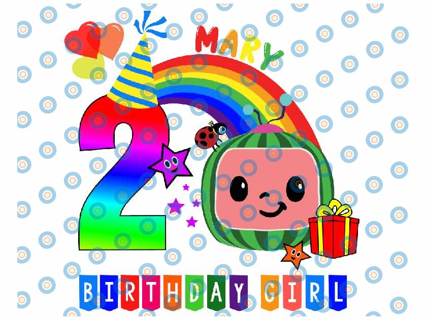 Cocomelon Personalized Name And Ages Birthday png jpg, Cocom - Inspire