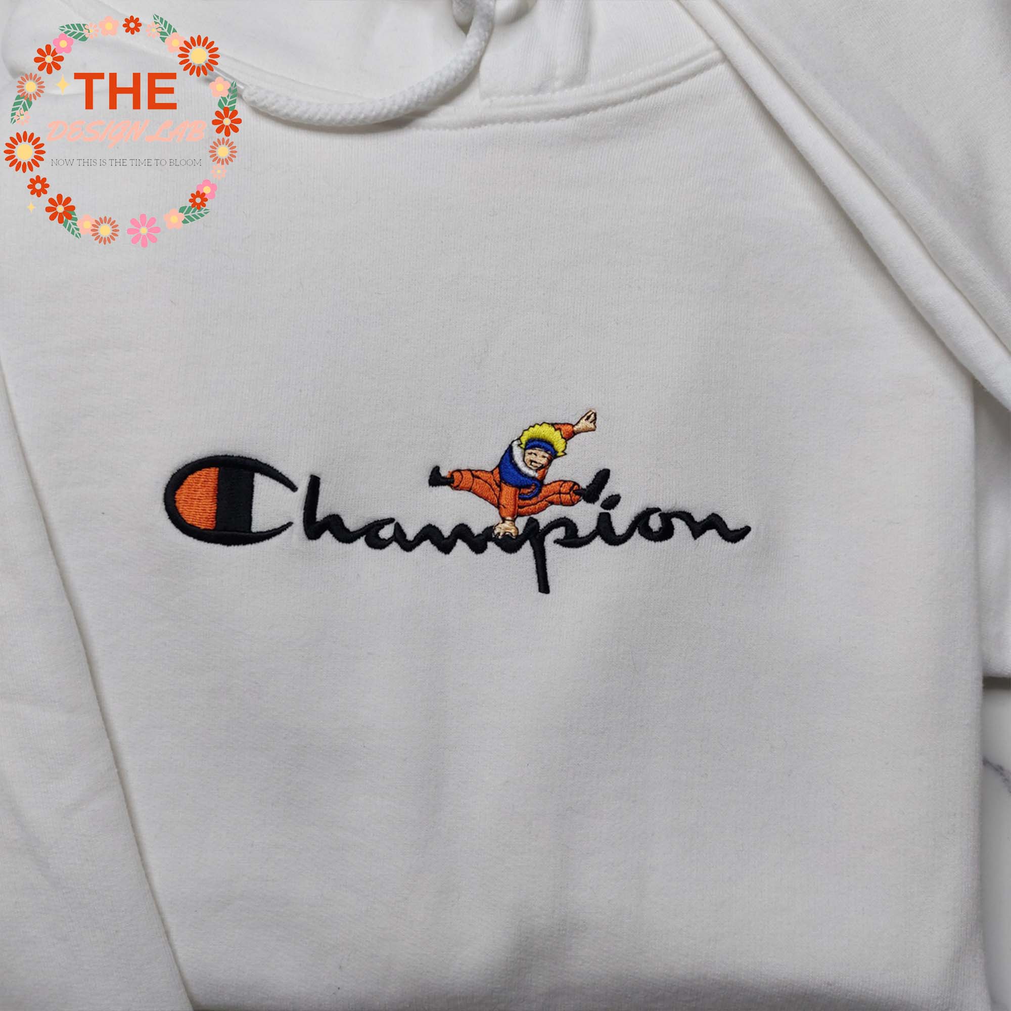 Naruto x Champion Embroidered Sweatshirt, Anime Embroidered - Inspire Uplift